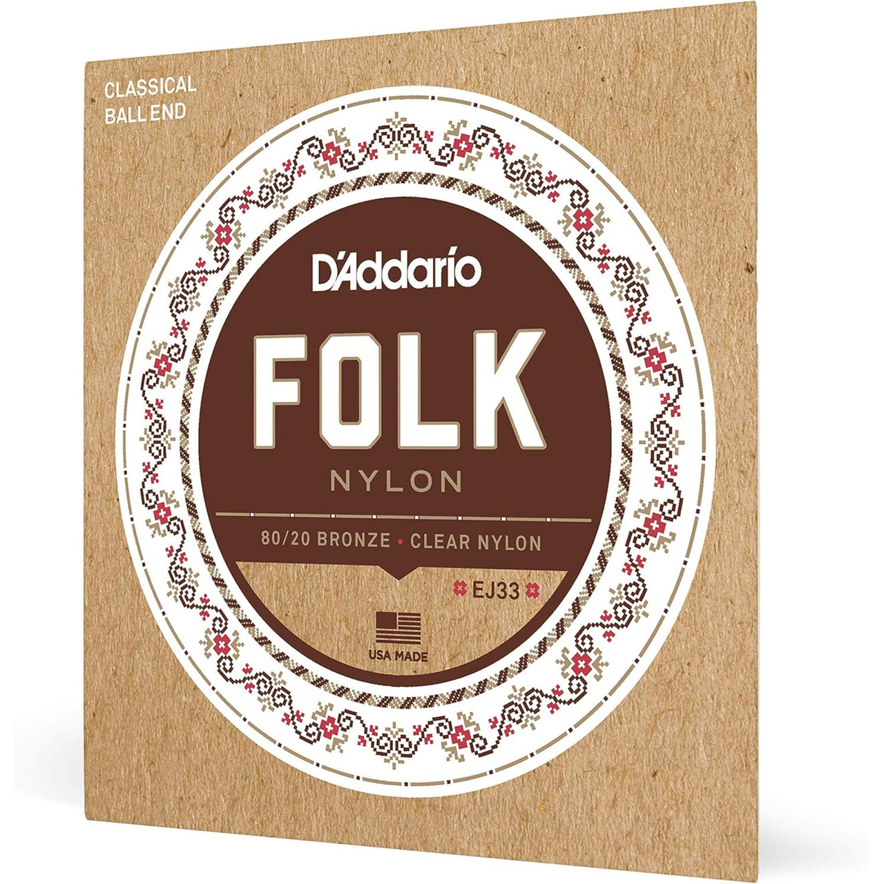 Encordadura D Addario Ej-33 Para Guitarra Serie Folk Nylon