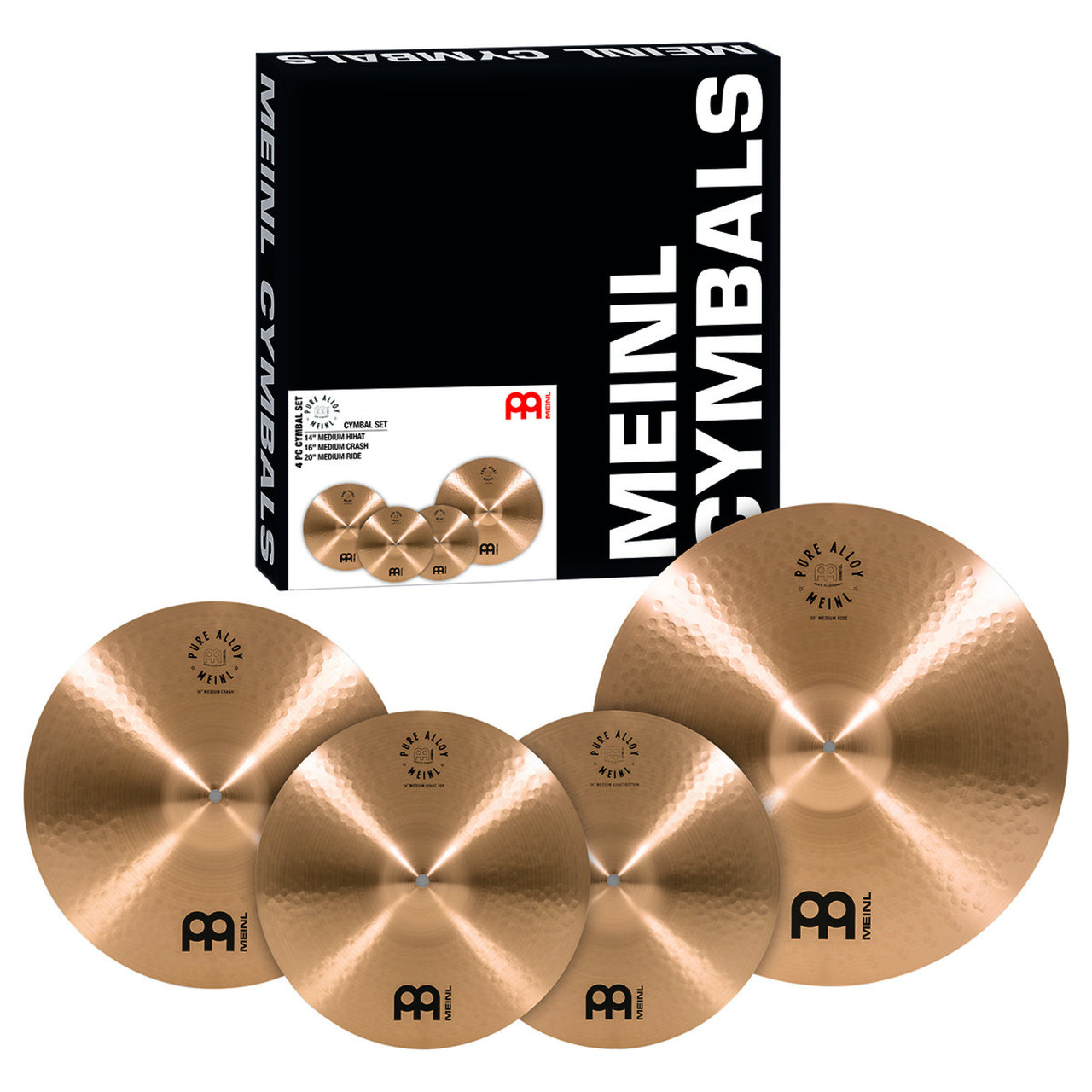 Platillo Meinl PA141620 Jgo. 14" Hi-Hats, 16" Crash  y 20" Ride