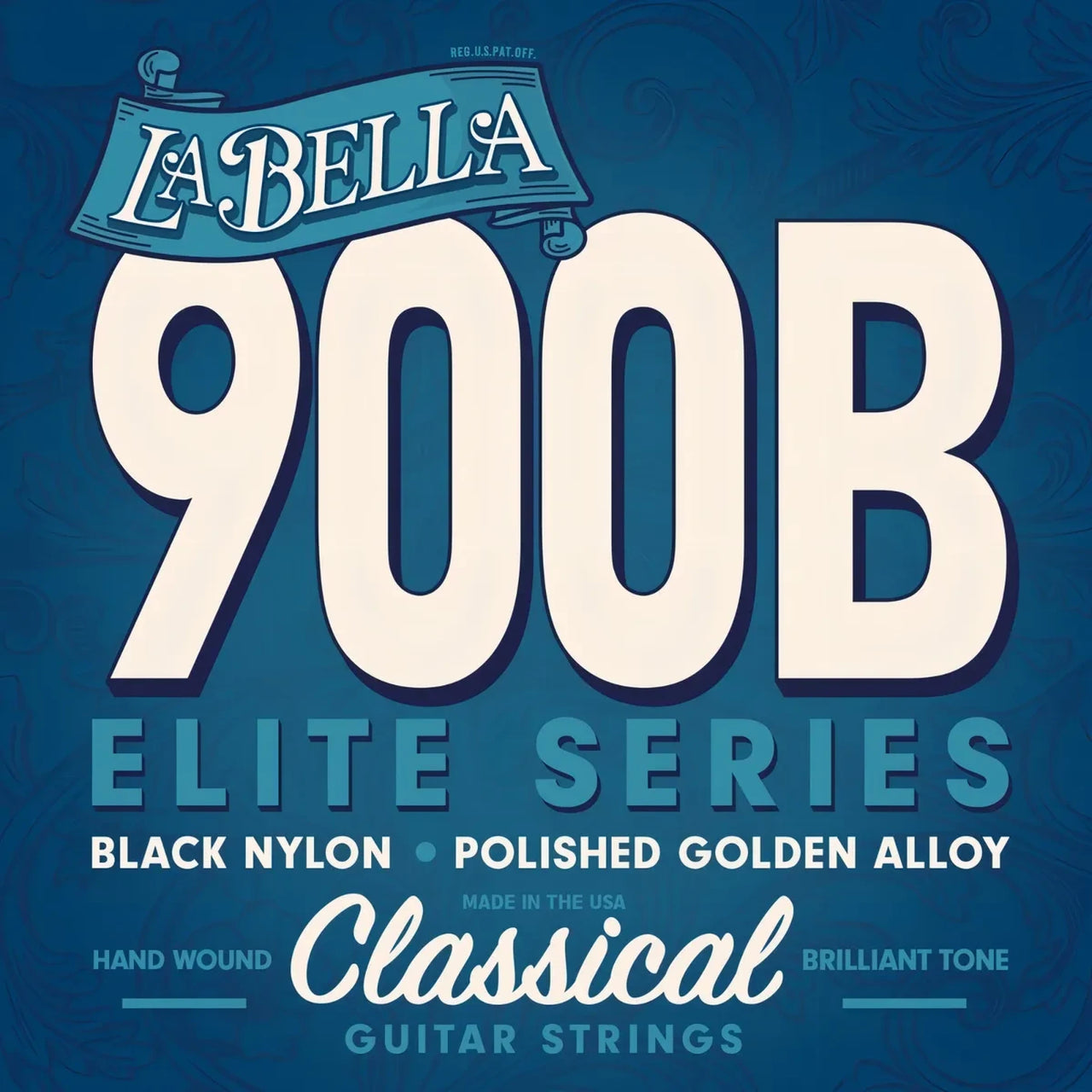 ENCORDADURA LA BELLA P/GUITARRA GOLDEN NYLON NEGRO, 900B