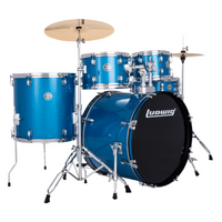 Thumbnail for Bateria Ludwig Lc19519 Accent Azul Con Banco Y Platillos