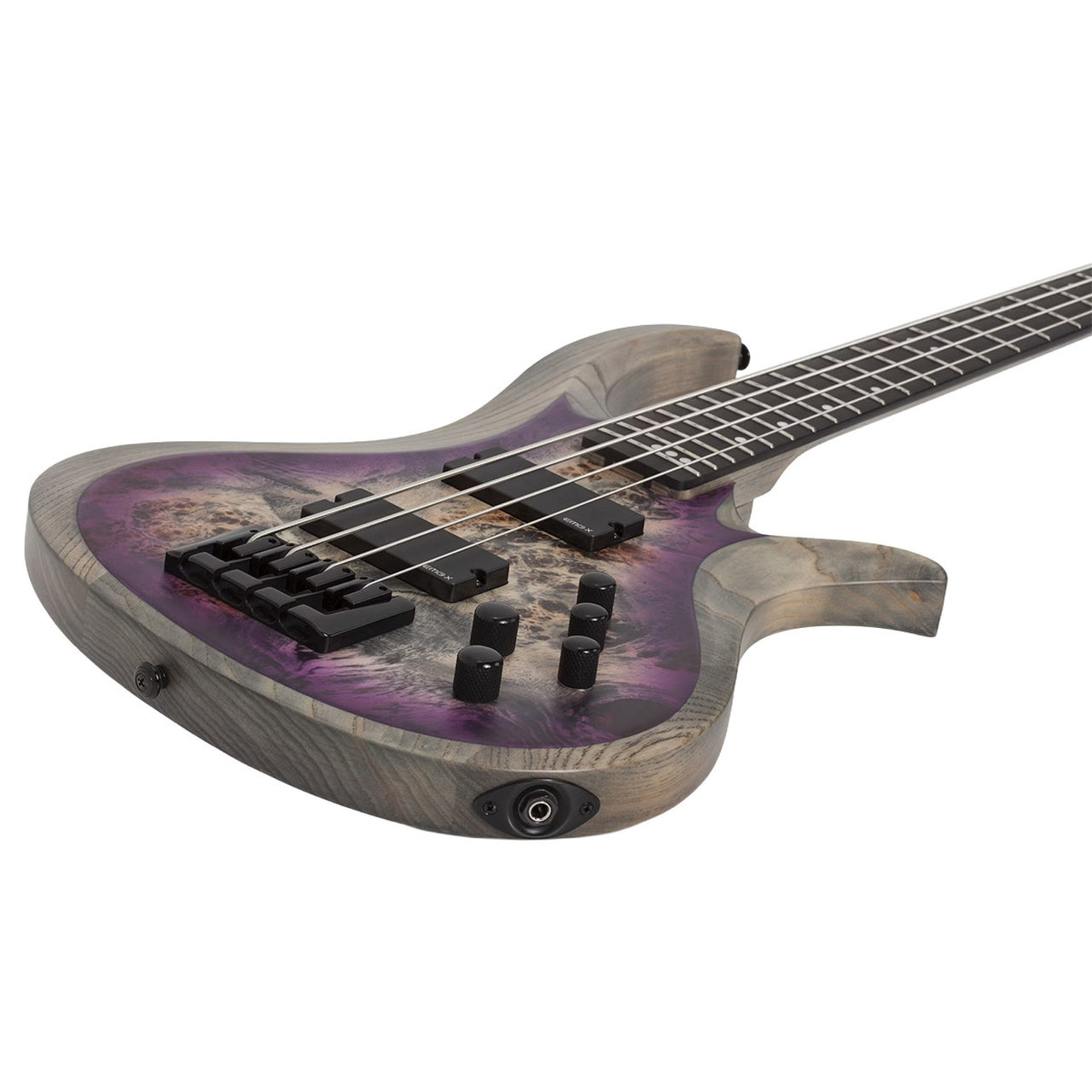 Bajo Eléctrico Schecter Riot-4 Con Construcción Bolt-on Morado