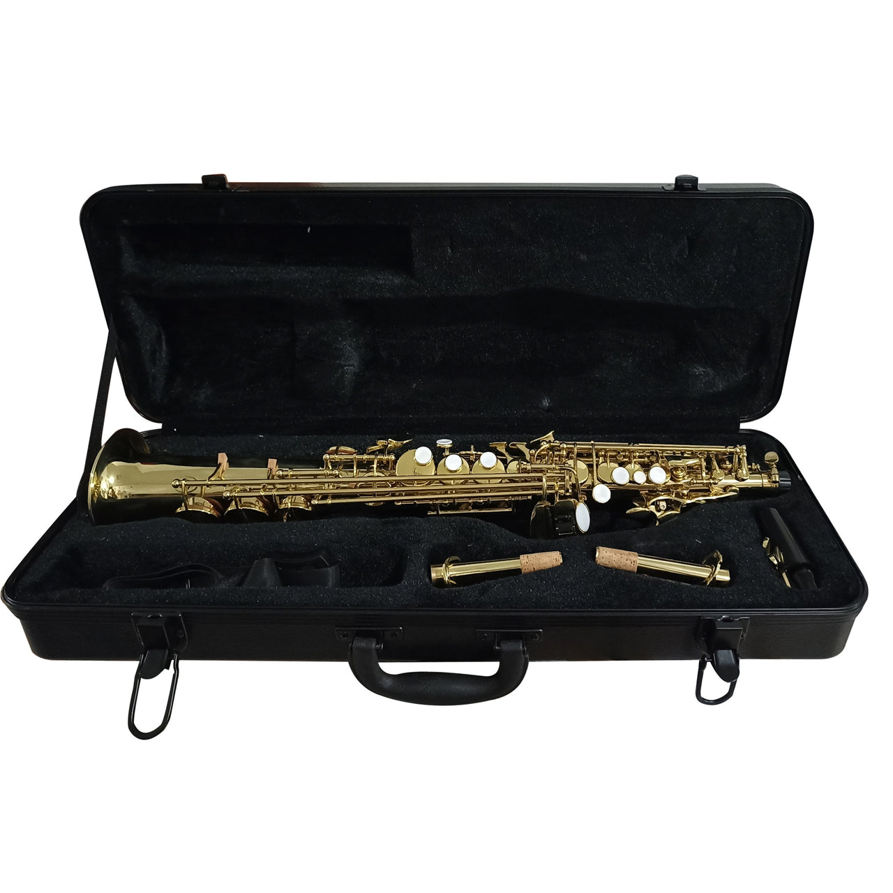 Sax Soprano Silvertone Recto Laqueado, Slsx007