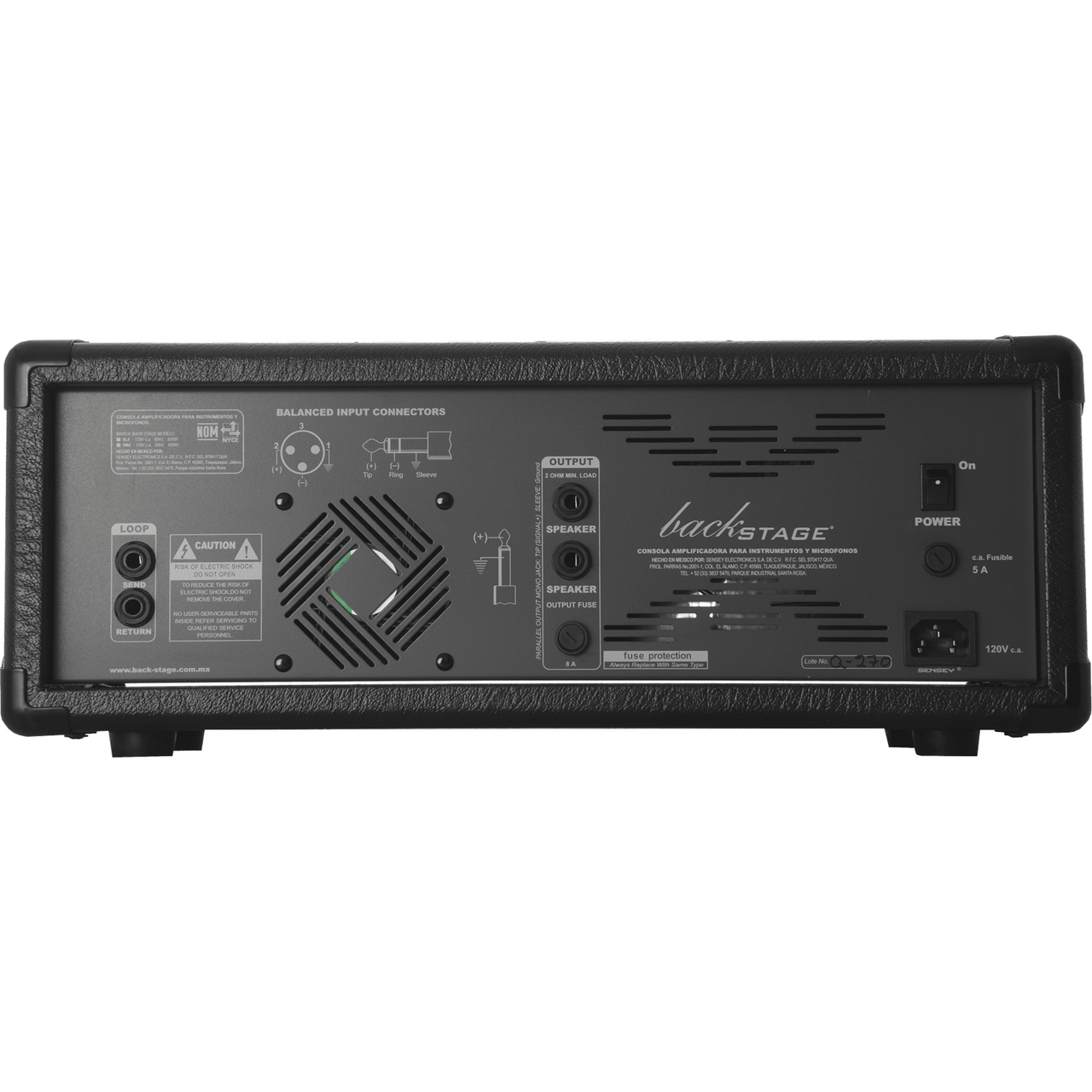 Consola Mezcladora Back-Stage Para Micrófonos 6 Canales 400w, 6m4 Usb