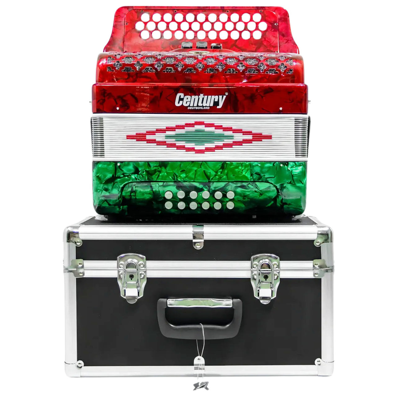 Acordeon Century C3412fab 34 Botones 12 Bajos Fa Bandera 3 Registros