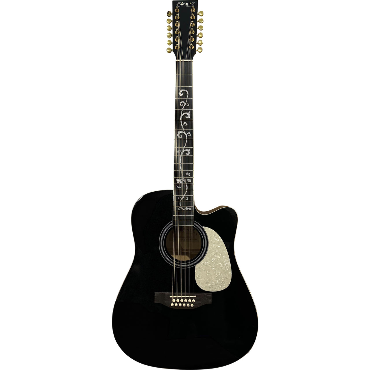 Guitarra Docerola Electroacustica Mc Cartney Bfg-4117c-12fm-eq-bk