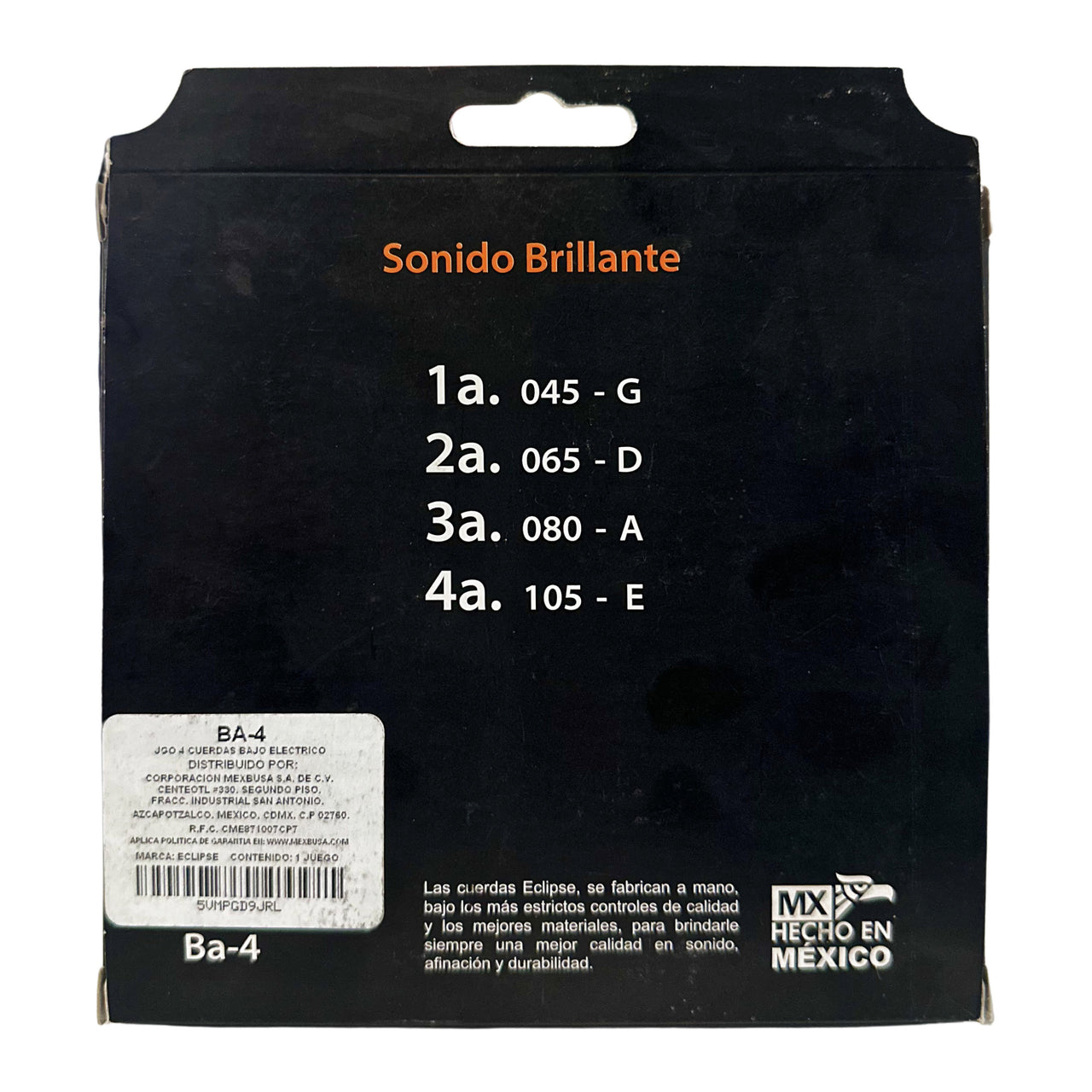 Encordadura Eclipse Ba-4 Para Bajo Electrico 4 Cuerdas
