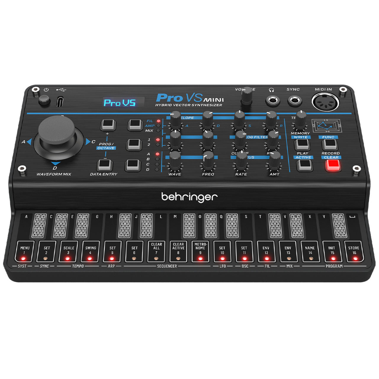 Sintetizador Behringer Pro Vs Mini 16 OSC/VEC 128 Formas Difrentes