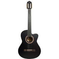 Thumbnail for Guitarra Electroacustica Bamboo Gc-39-bk-q-ar Negra Con Funda 39 Pulgadas