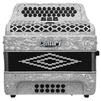 Thumbnail for Acordeon Century C3412faw 34 Botones 12 Bajos 3 Registros Fa Blanco