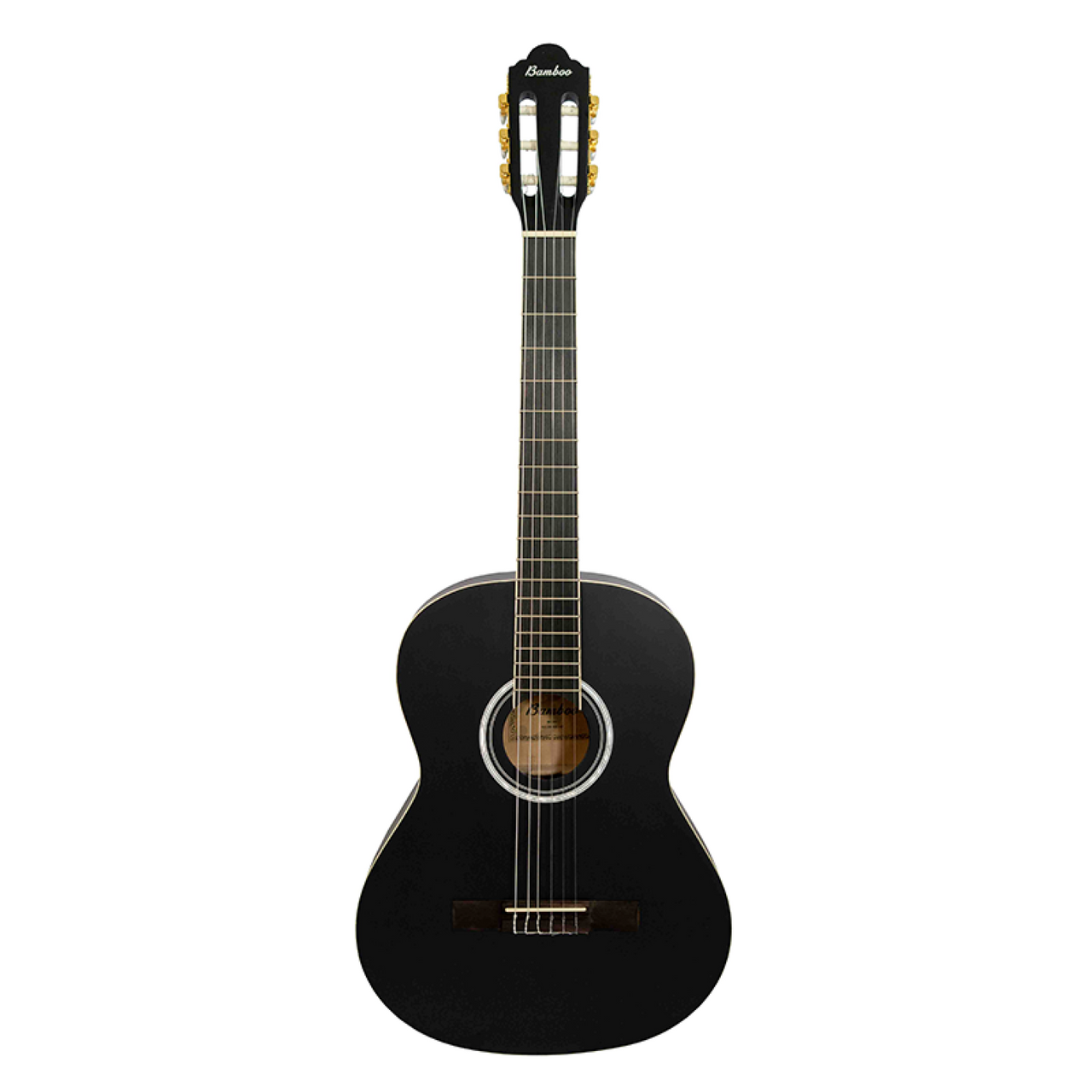 Guitarra Clasica Bamboo Gc-39-bk-ar Negra Con Funda 39 Pulgadas