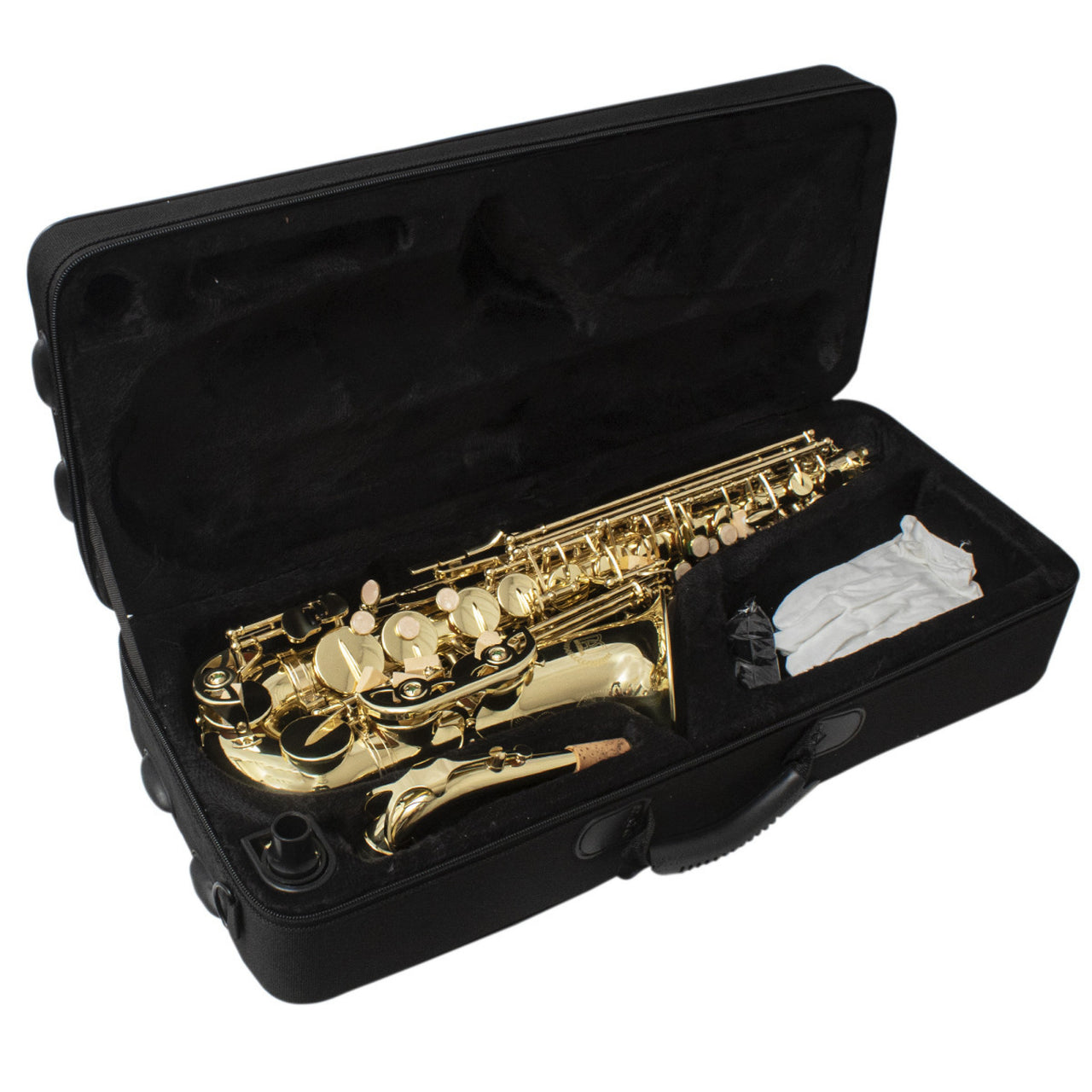 Saxofon Alto Laqueado Maxima  Kfas-100g Dorado C/estuche Ligero
