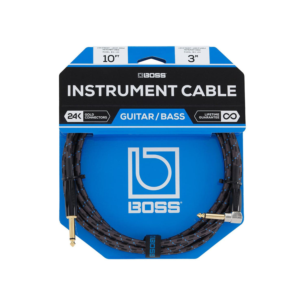 CABLE BOSS P/INSTRUMENTO PLUG A PLUG "L" 3 MTS, BIC-10A