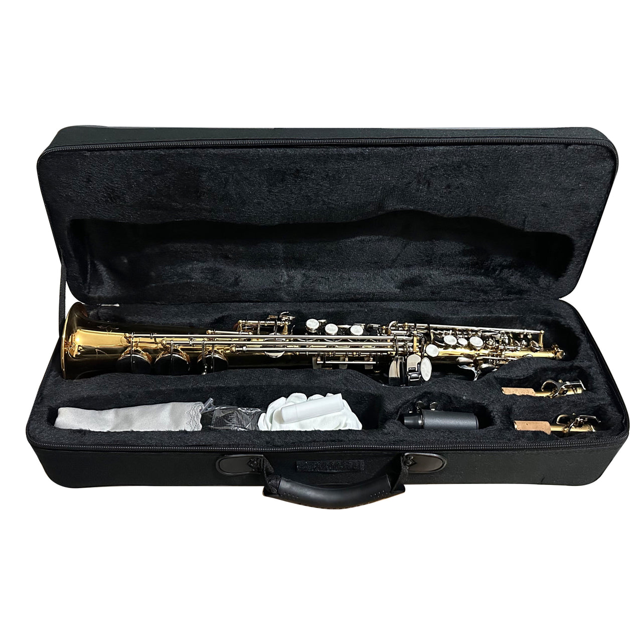 Saxofon Soprano Recto Martinz Mwsxs02l Sib Laqueado Llaves Niqueladas