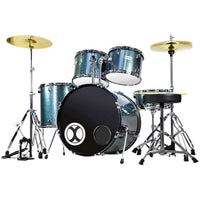 Thumbnail for BATERIA EXTREME 5 PIEZAS AZUL SPARKLE TERMINADOR CROMADO, EXBT066