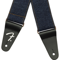 Thumbnail for Thaly Fender Para Guitarra Logo Denim Strap Dark Indigo 0990638013