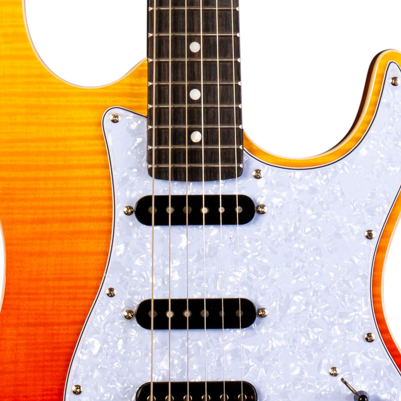 Guitarra Electrica Jet Guitars Js600 Rojo Transparente