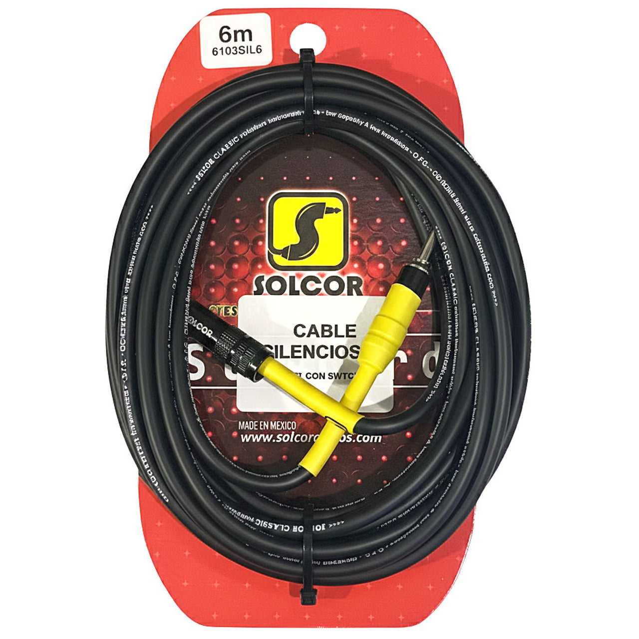 Cable Clasica 6103sil6 Para Instrumento Plug A Plug Con Switch 6 Metros
