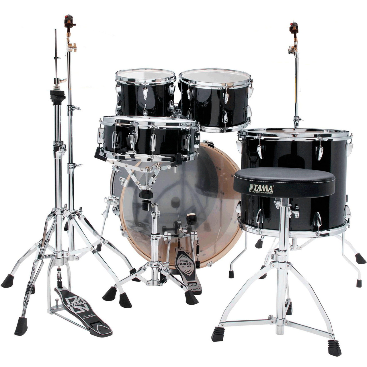 Bateria Tama Imperialstar Ip52h6w-hbk 5 Piezas Negro Rayado