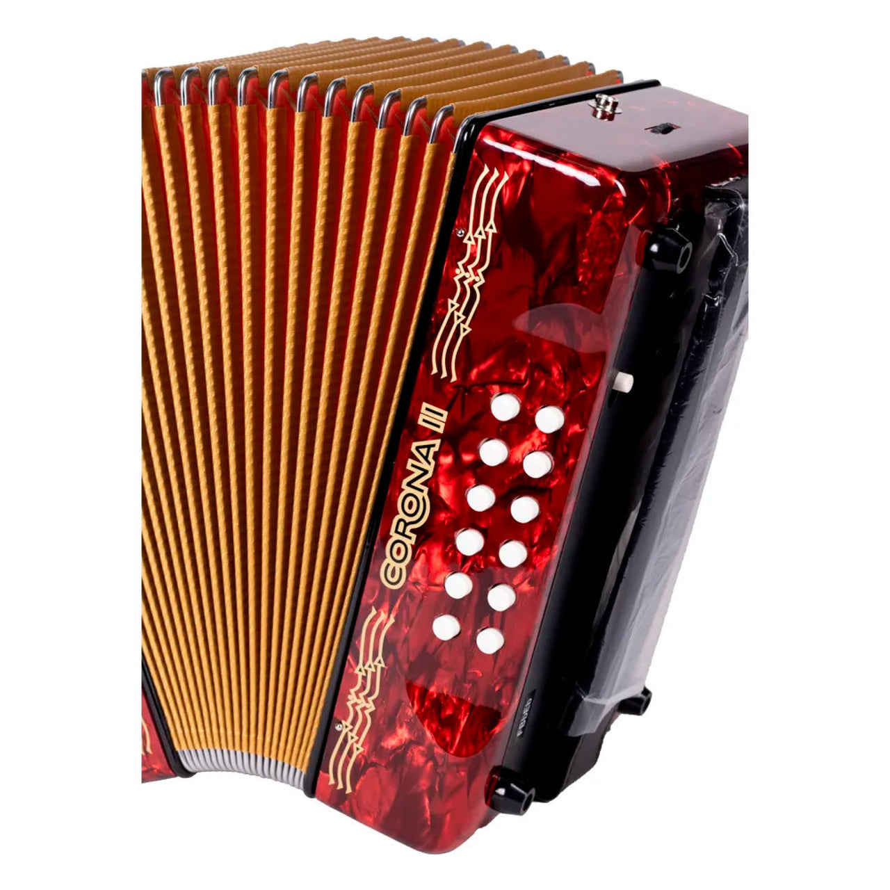 Acordeon Hohner A5643 Corona Ii 31 Botones 12 Bajos Fa/sib/mib Rojo