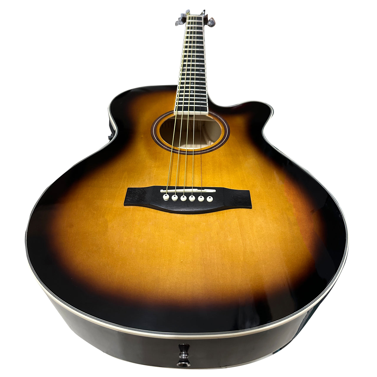 Guitarra Acustica Bamboo Ga-40-sb-q-ar Sunburst Con Funda 40 Pulgadas