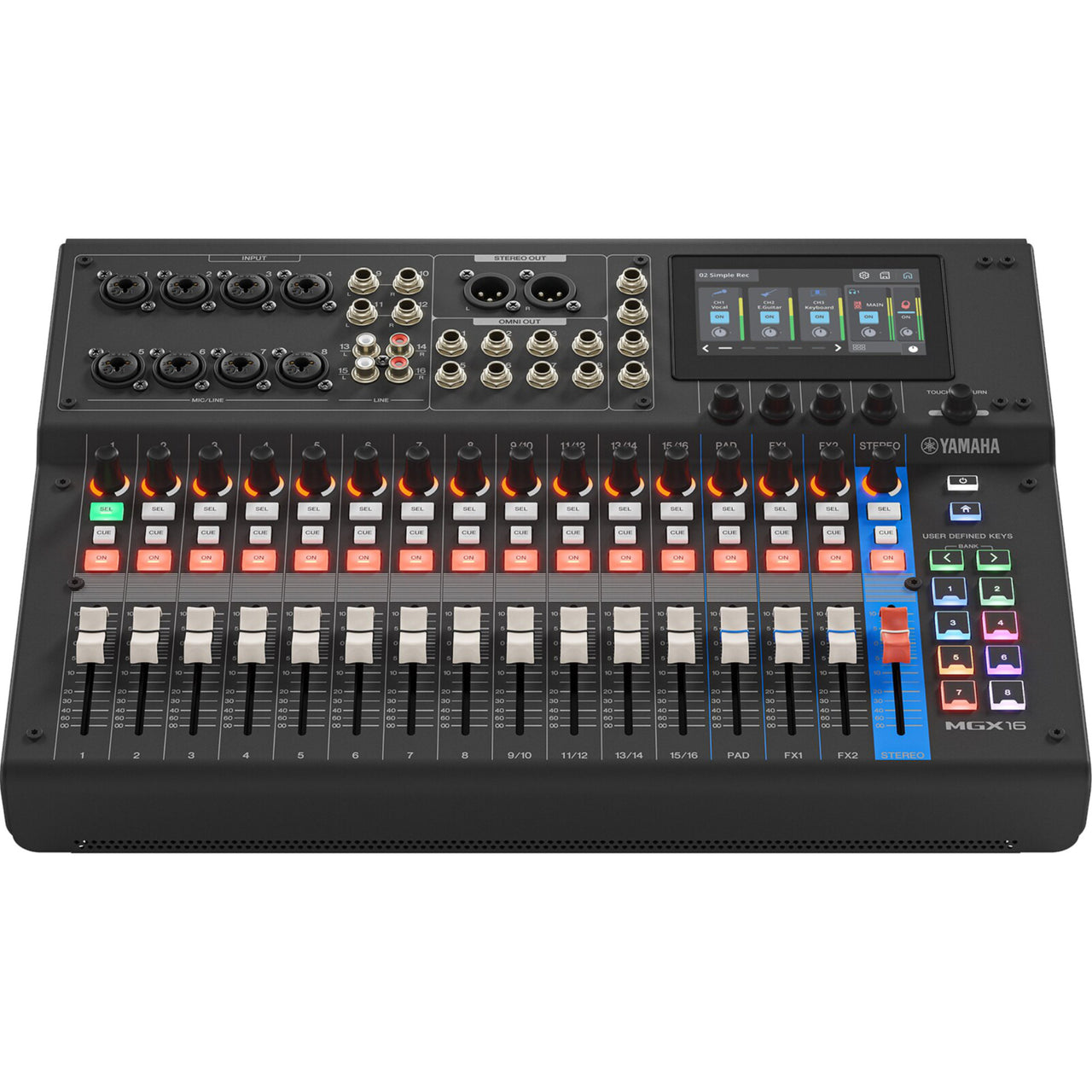 Consola Yamaha Mgx16b De Mezcla Digital 16 Canales Negro
