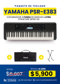 Thumbnail for Paquete Teclado Yamaha PSR-E383 Con Accesorios Incluidos