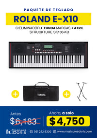 Thumbnail for Paquete Teclado Roland E-X10 Con Accesorios Incluidos