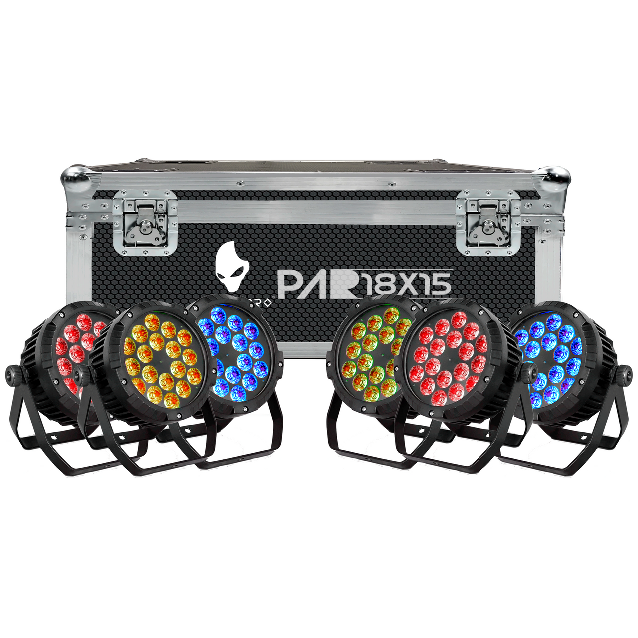 Par Led Alien 55-kit-18x15 E Rgbwa+uv Exterior Estuche Con 6 Piezas