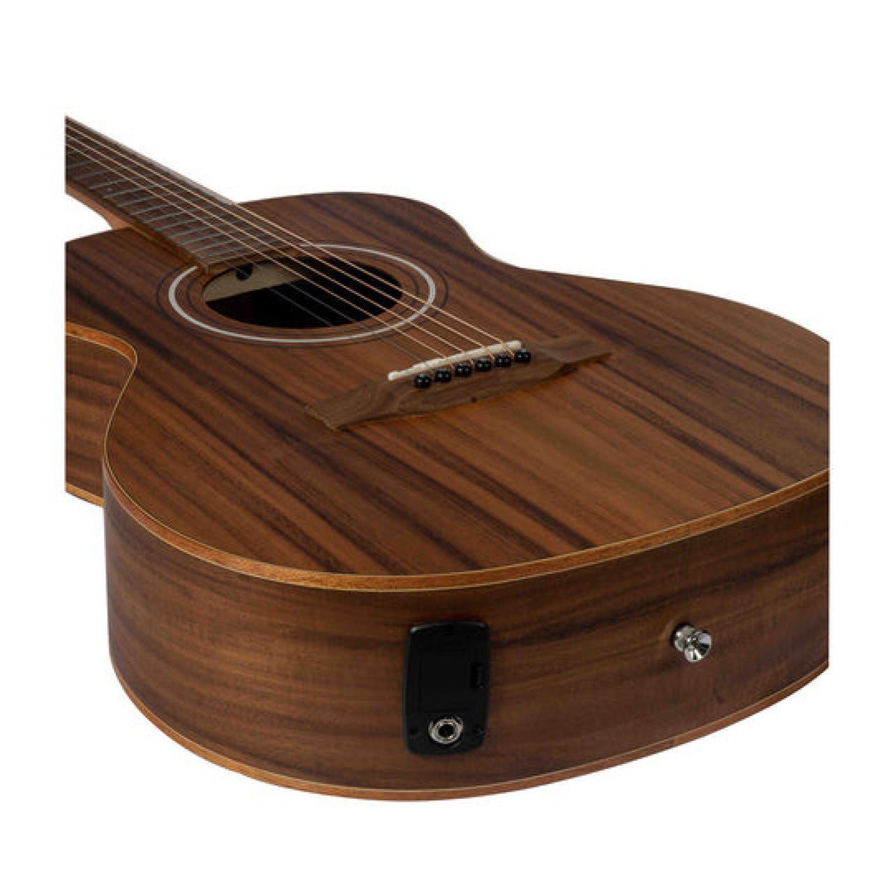 Guitarra Electroacustica Bamboo Ga-38-Koa-Z-Q Koa Zurdo Con Funda 38 Pulgadas