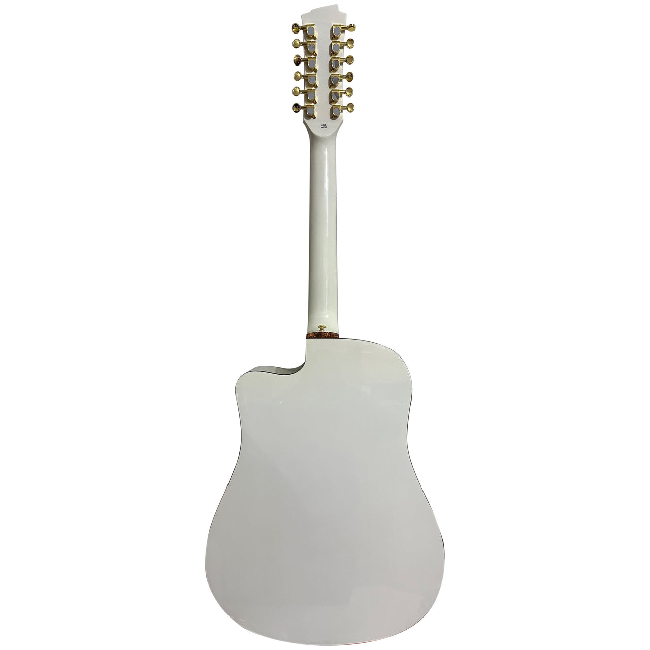 Guitarra Electroacustica Bamboo Ga-4012-wh-q-ar Blanca Con Funda
