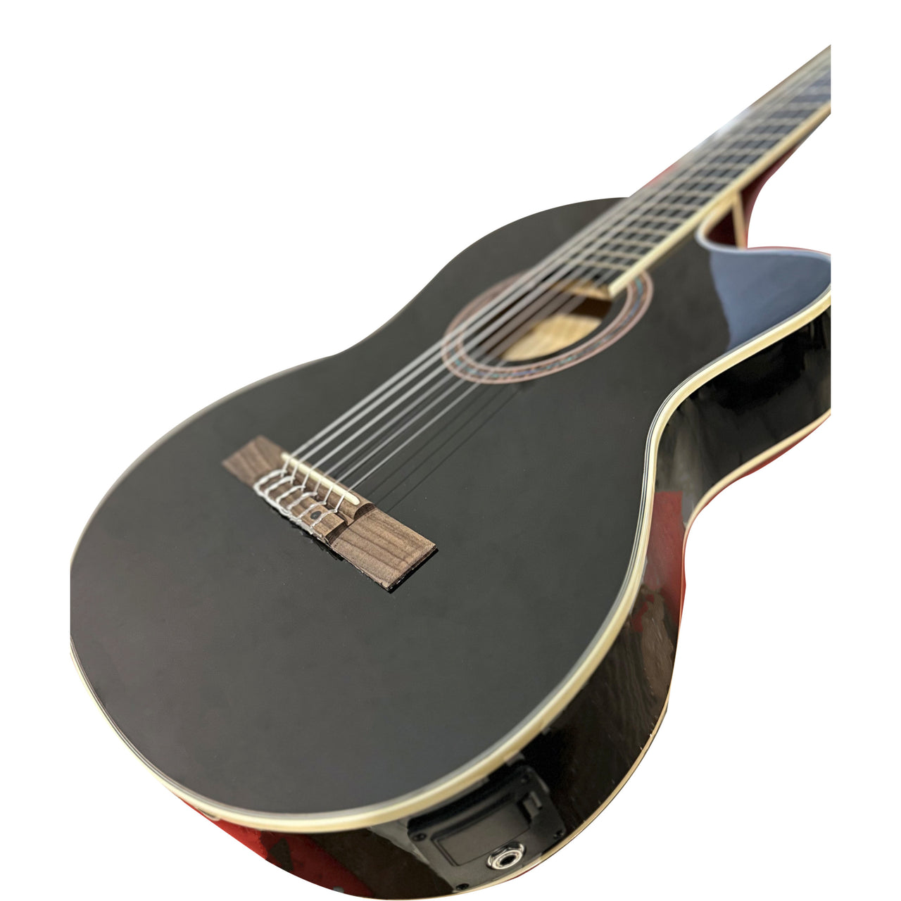 Guitarra Electroacustica Mc Cartney Negro Brillante, Qcg-10sl-ce-gbk