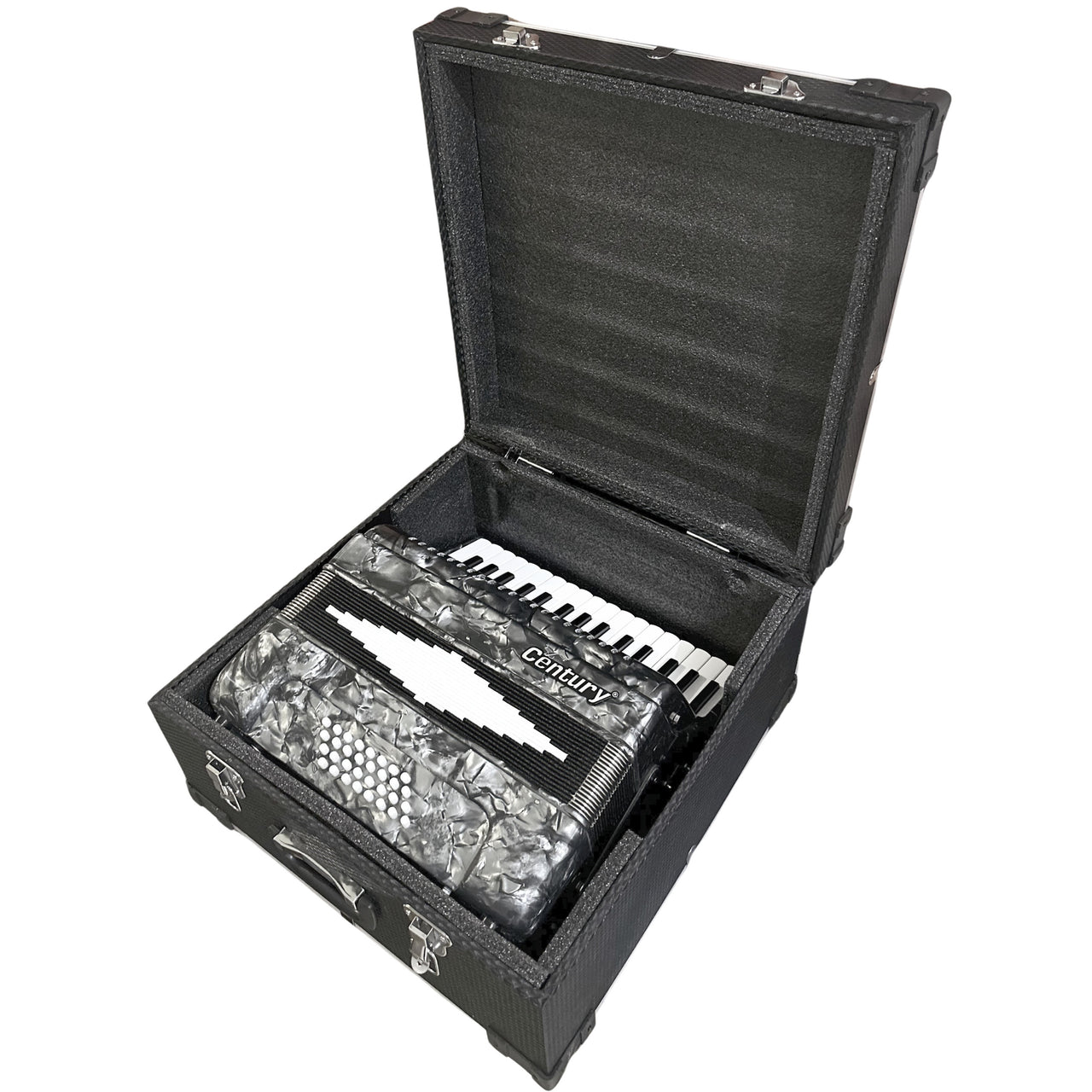 Acordeon Century Cnac035-i Gris 32 Teclas 32 Bajos C1306-1g