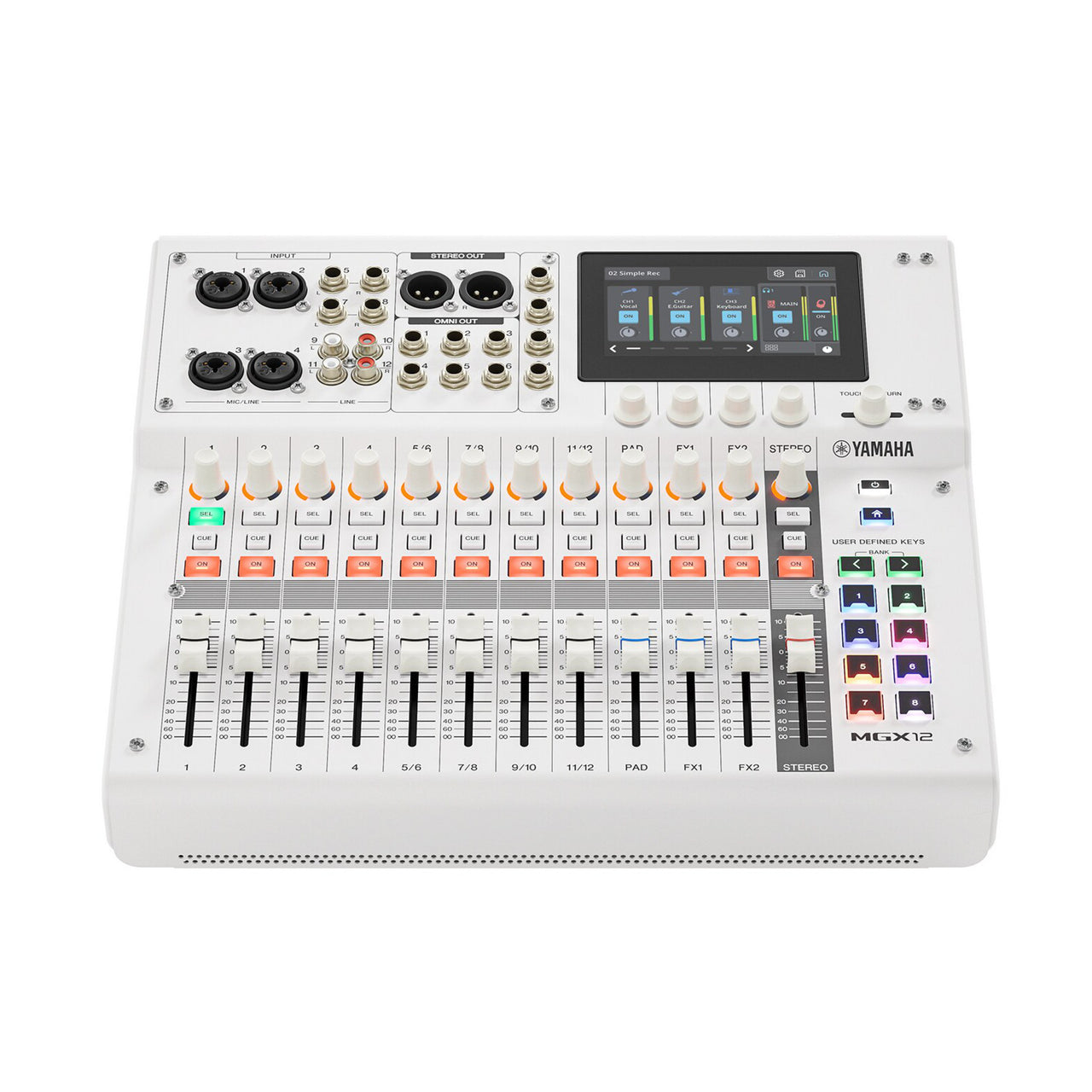 Consola Yamaha Mgx12w De Mezcla Digital 12 Canales Blanco