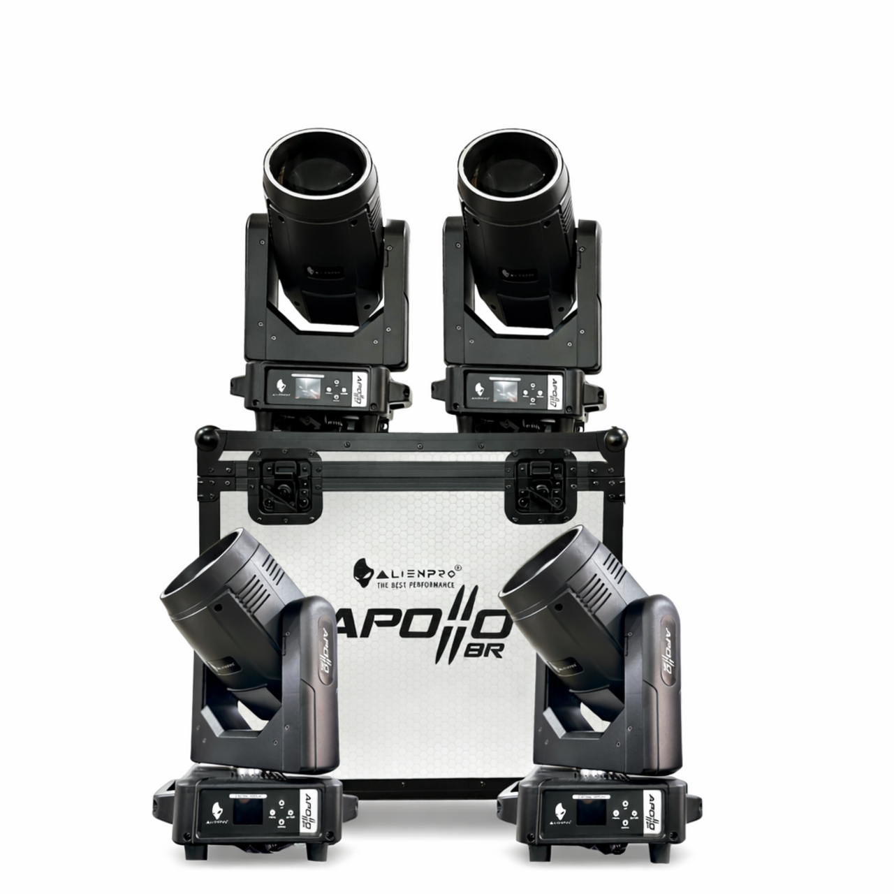 Cabeza Movil Alien 4cabezas Led 8rmini/arcoiri Apollo 8r, 44-kit8rmini