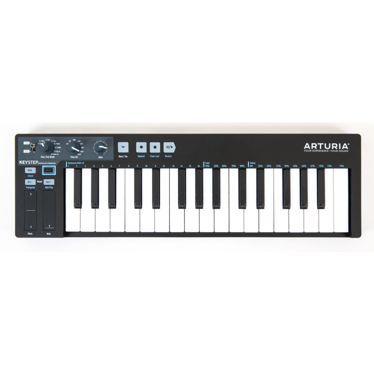 Controlador Secuenciador Arturia Midi Usb Keystep Black