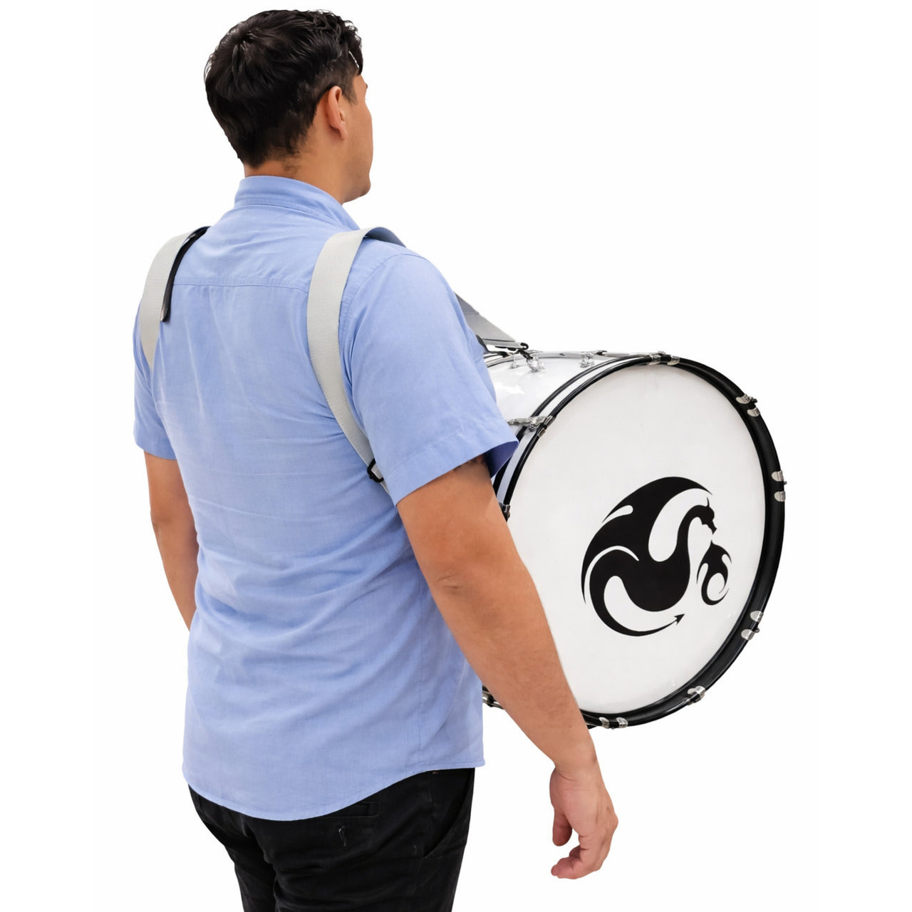 Tambora De Marcha Century Cntm014 Blanca 18x7 6 Lugs Con Correa