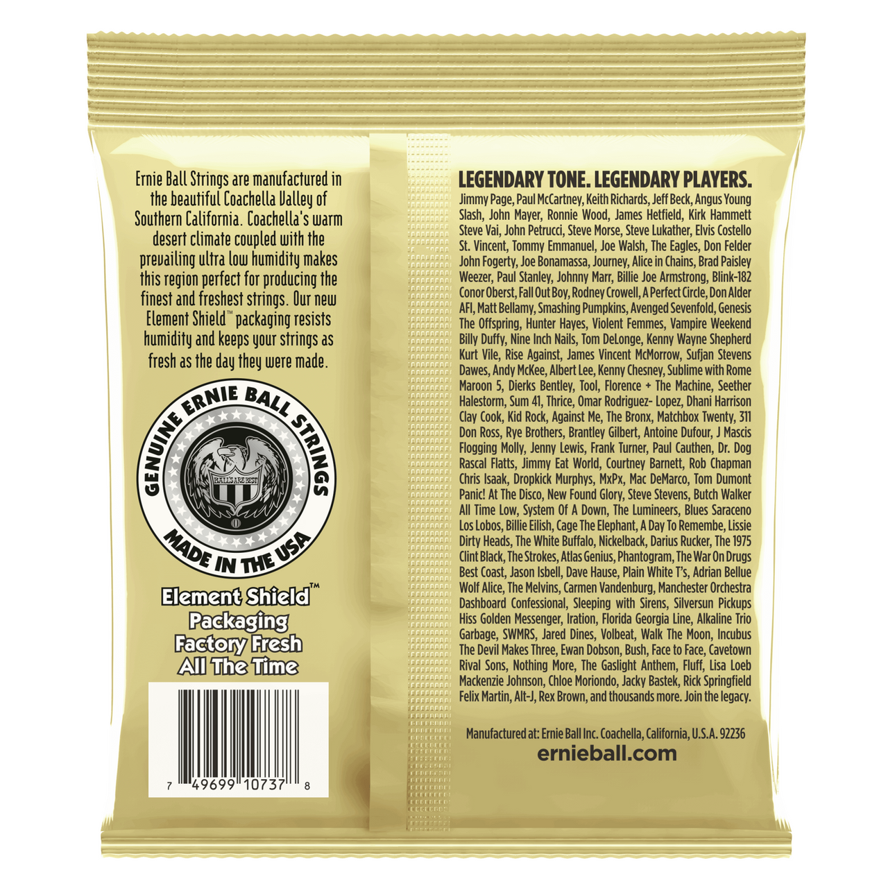 Encordadura Ernie Ball Earthwood 2013 Custom Light Para Guitarra Acustica