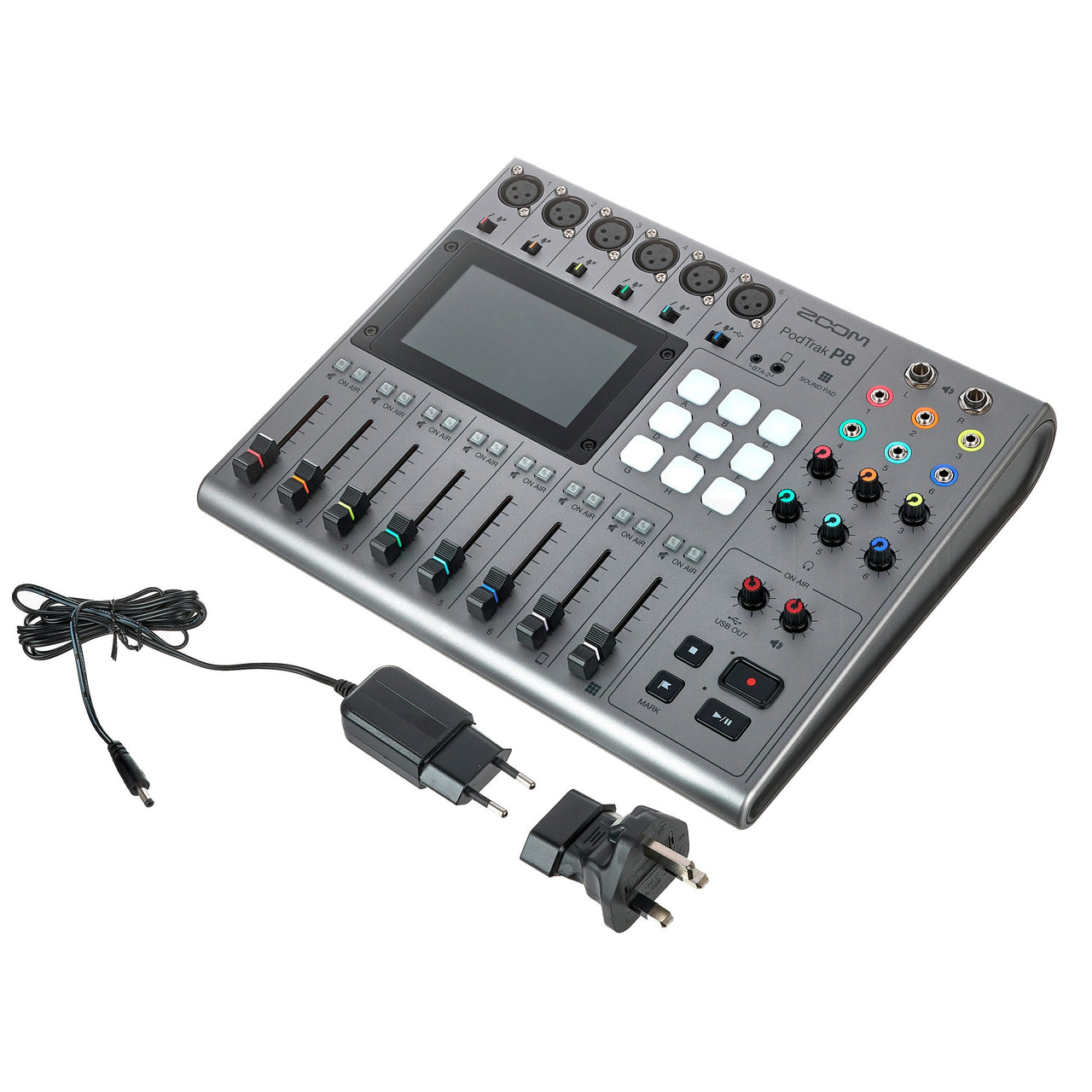 Mezcladora Zoom Digital Zp8 Para Podcast Podtrak