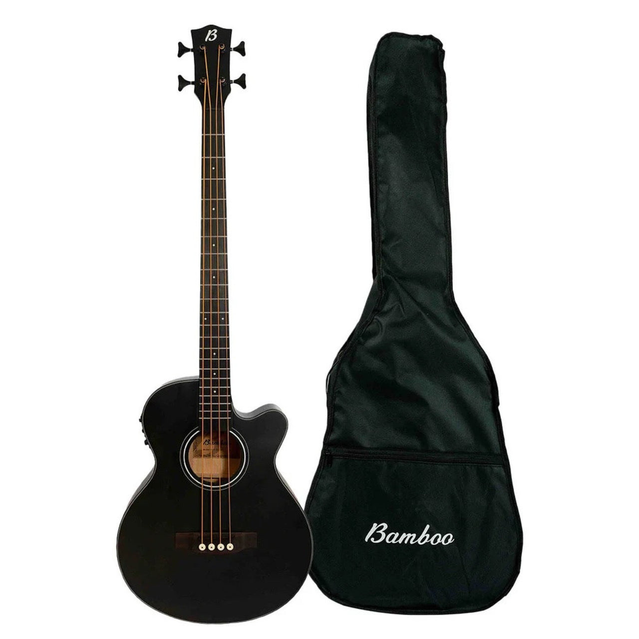 Bajo Electroacustico Bamboo 40"  Negro C/funda, Ba-40-bk-q-ar