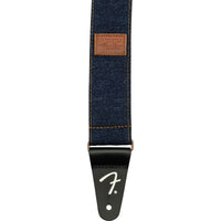 Thumbnail for Thaly Fender Para Guitarra Logo Denim Strap Dark Indigo 0990638013