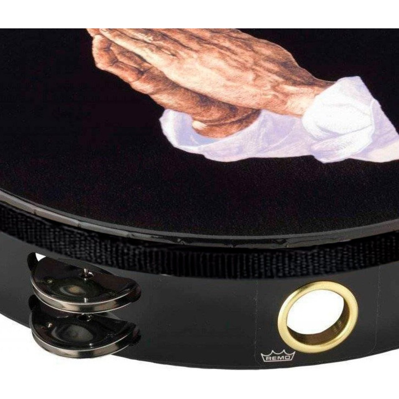 Pandero Remo Ta-9210-14 Praying Hands 2 Hileras Rin 10 Pulgadas
