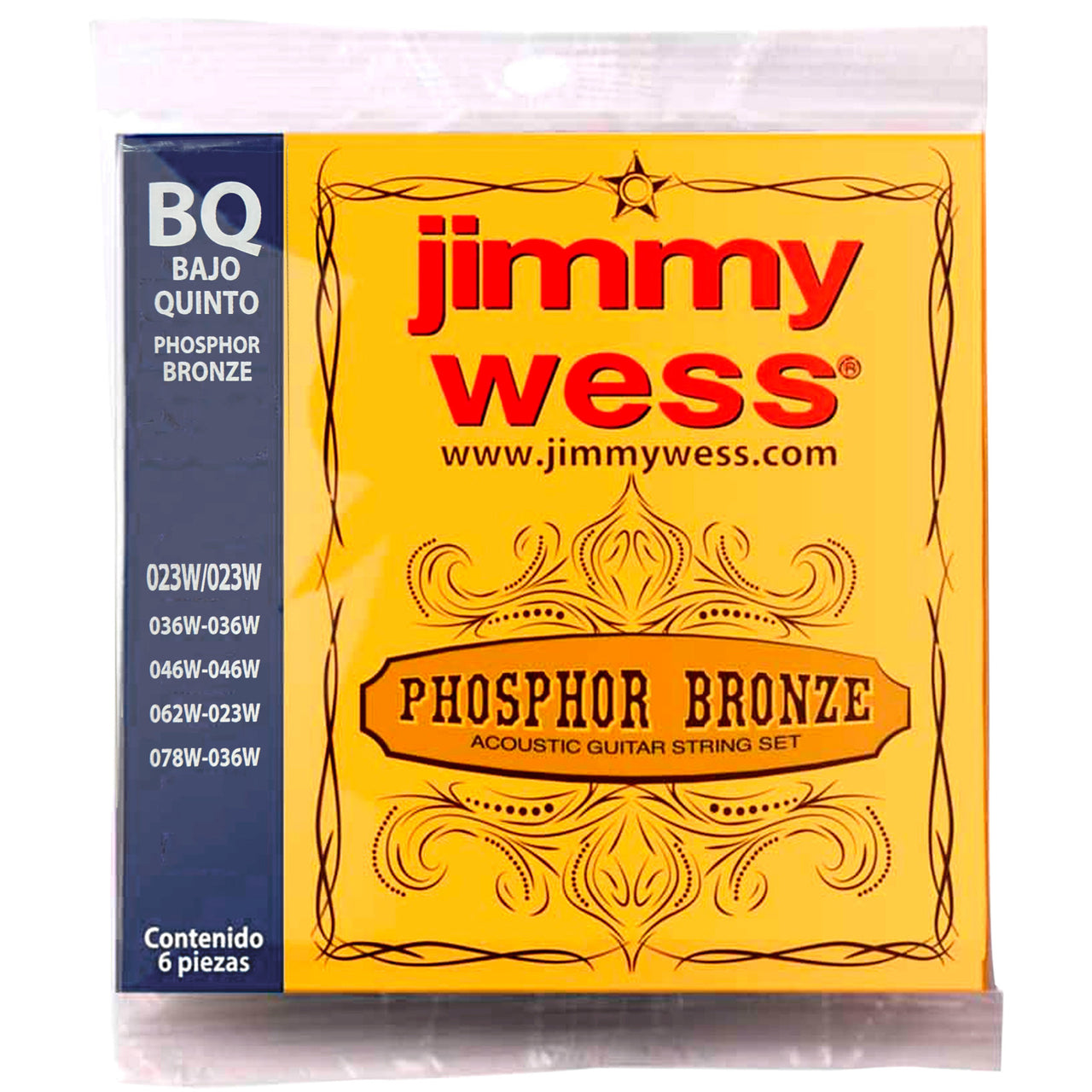 Encordadura Jimmy Wess Jwbq-800bf Para Bbajo Quinto Bronce Phosphor