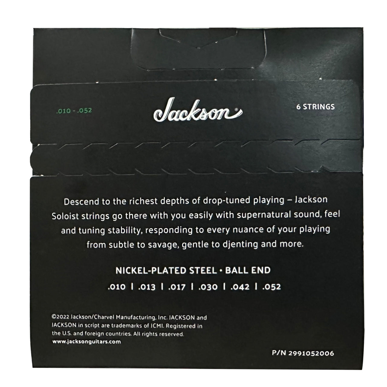 Encordadura Jackson Soloist Drop Medium Para Guitarra Electrica 10-52 2991052006