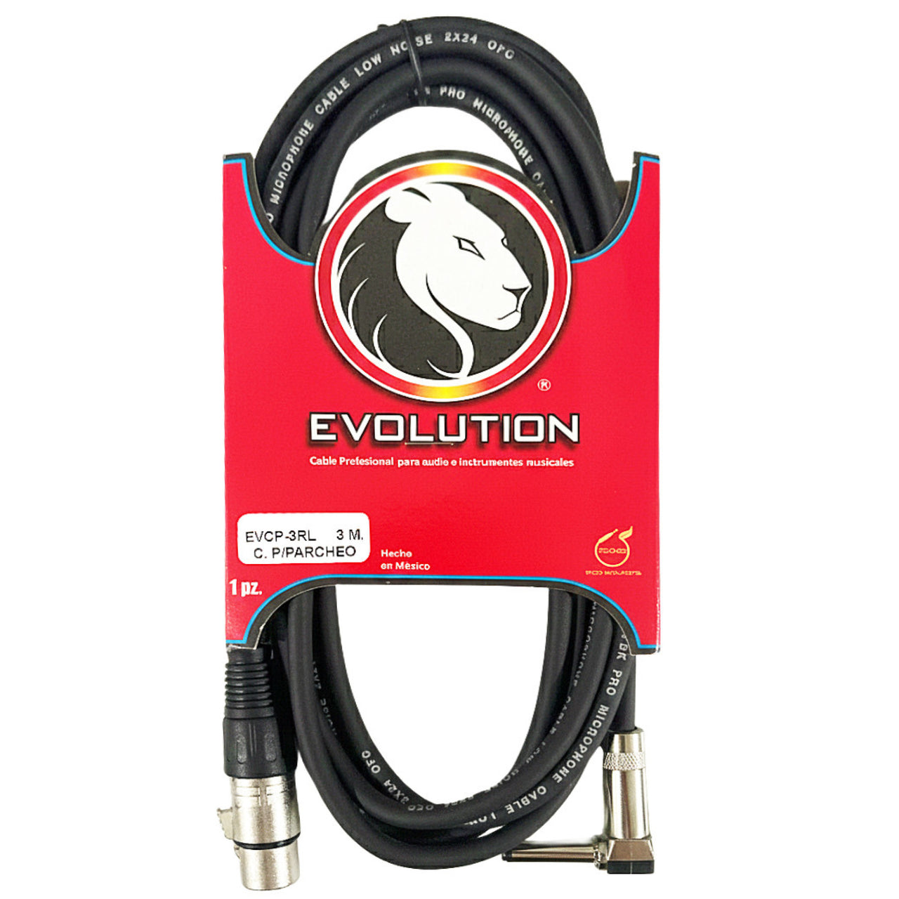 Cable Evolution Evcp-3rl Canon A Plug Escuadra 3 Metros