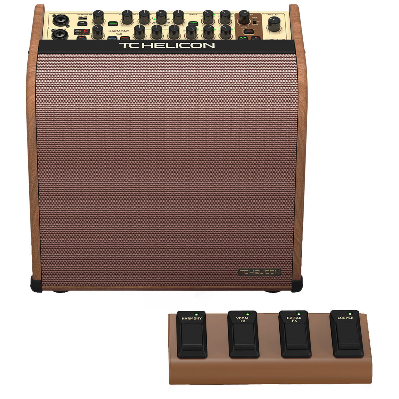 Amplificador TC Helicon Mod. HARMONY V60 Acústico De 60 Vatios Con 2 Canales