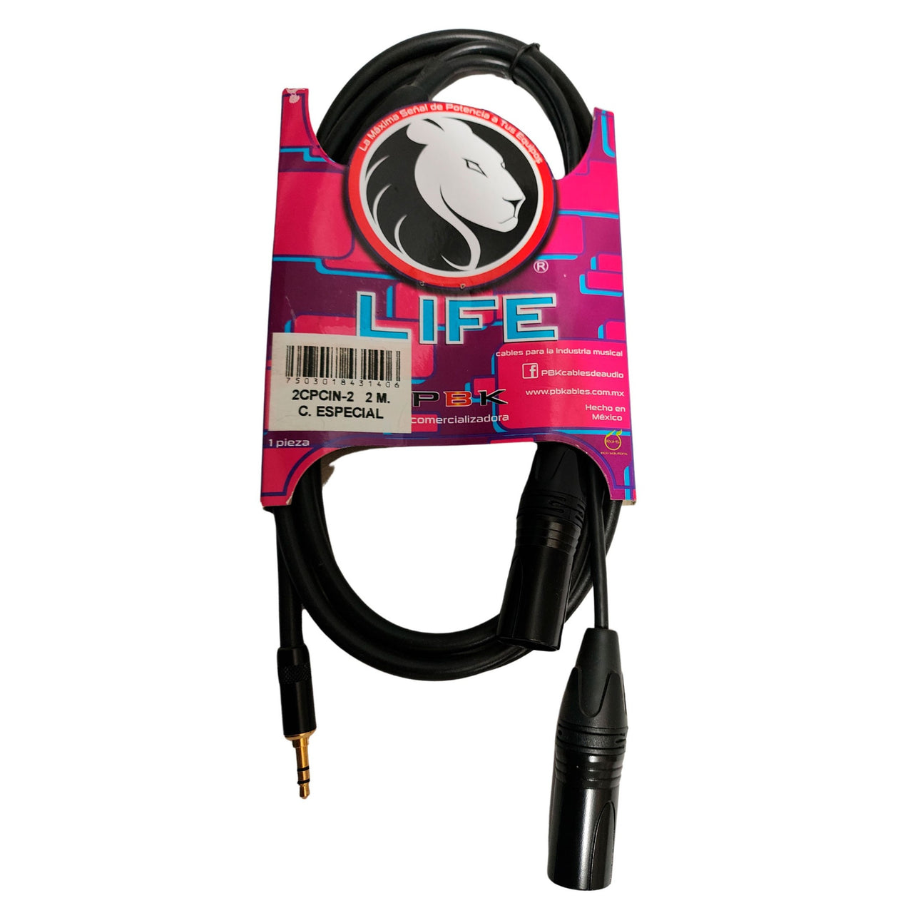 Cable Life 2cpcin-2 Plug 3.5 Stereo A 2 Canon Macho 2 METROS