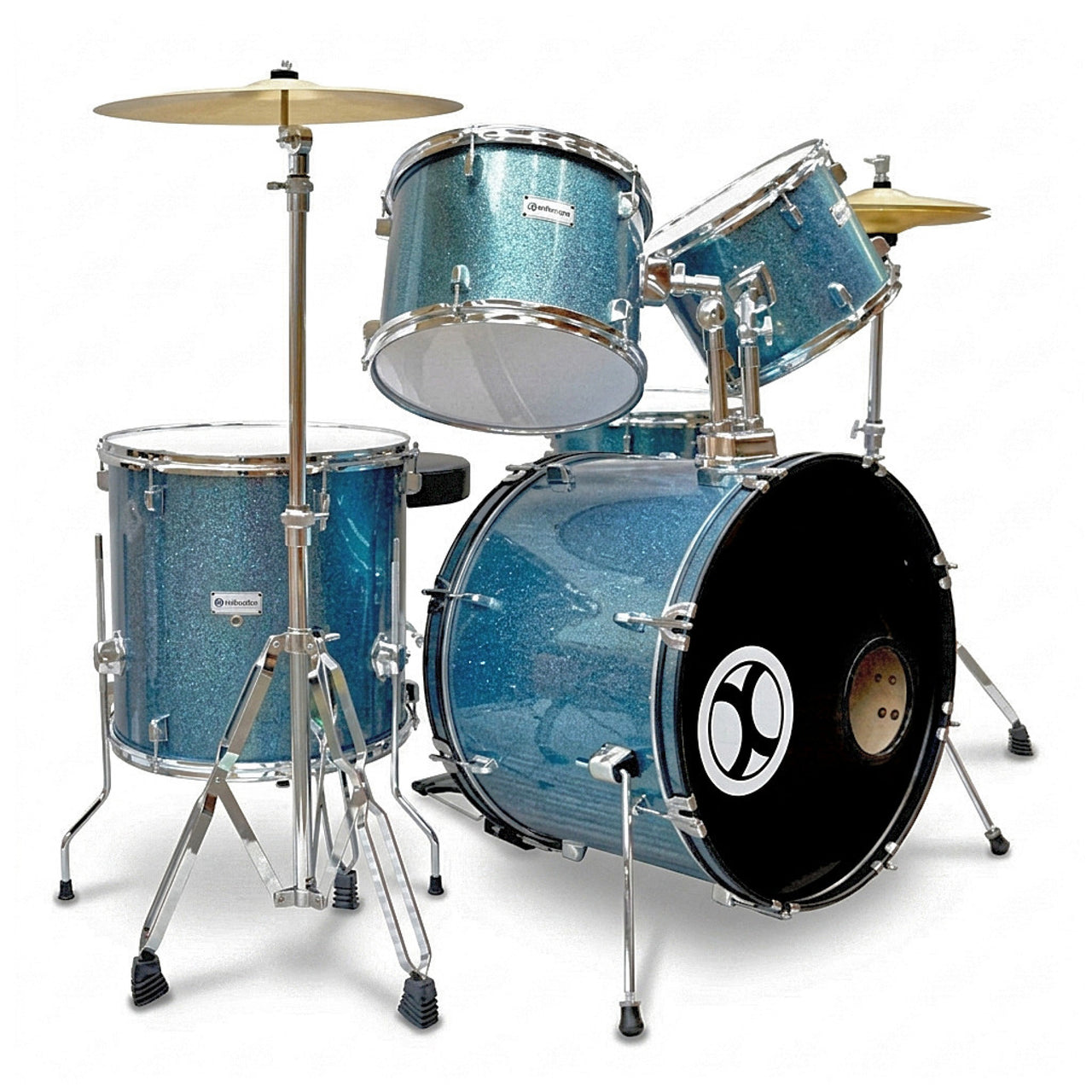 BATERIA EXTREME 5 PIEZAS AZUL SPARKLE TERMINADOR CROMADO, EXBT066