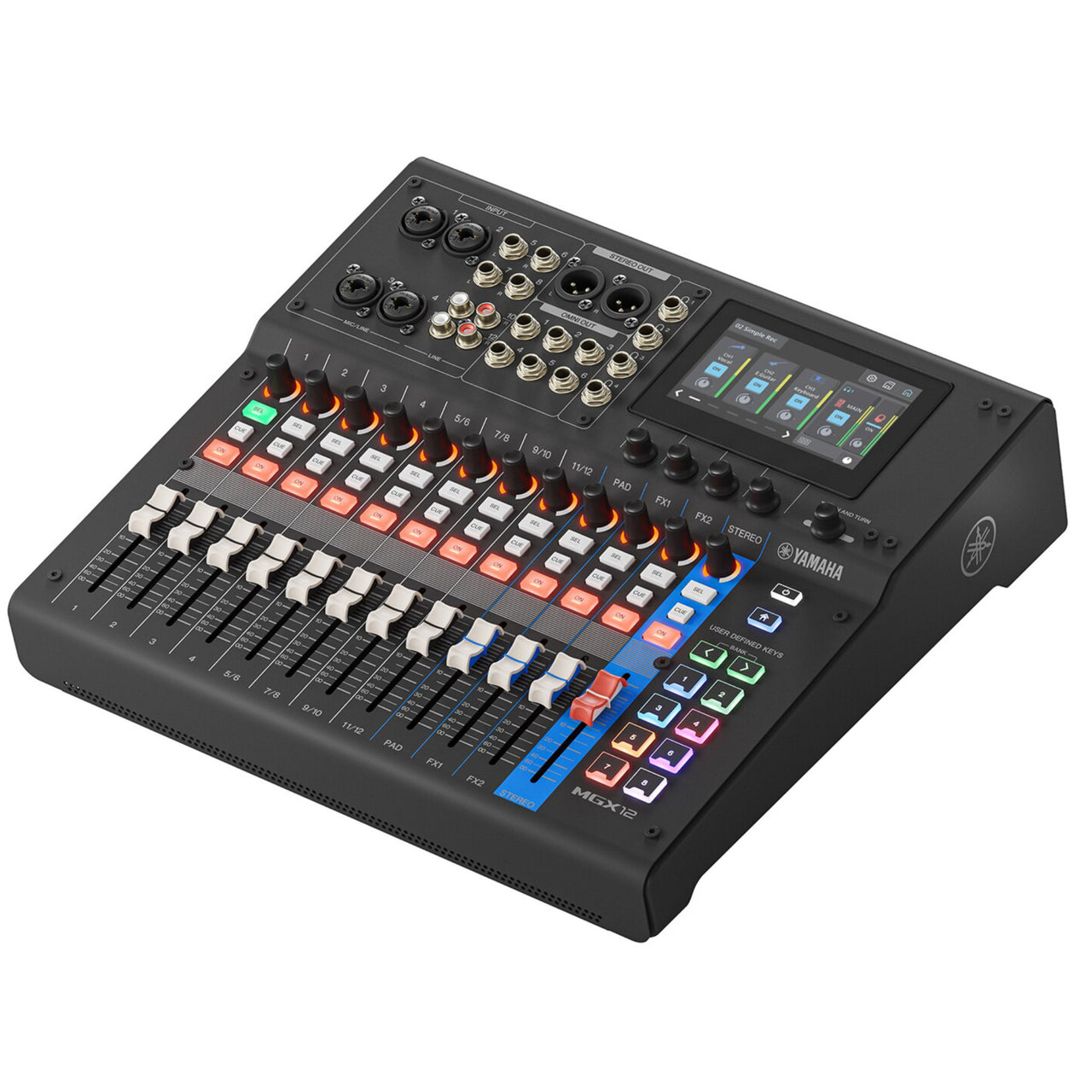 Mezcladora Yamaha Mgx12 Consola Digital De 12 Canales Negro