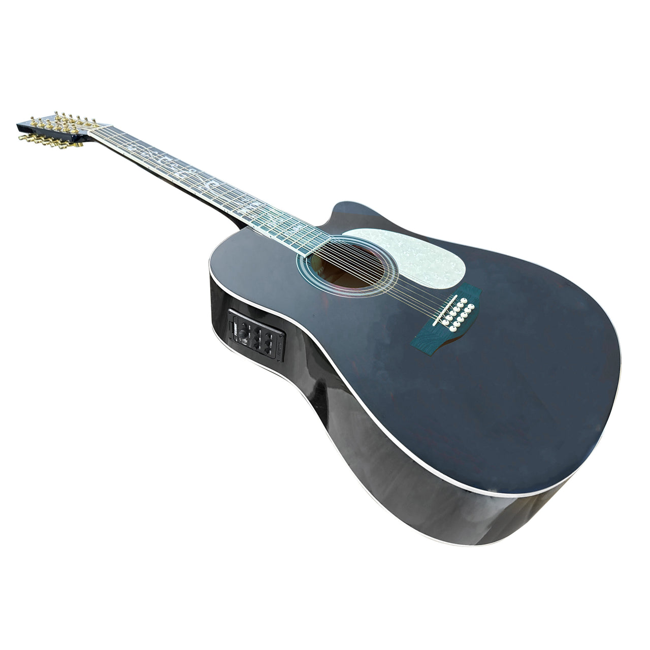 Guitarra Docerola Electroacustica Mc Cartney Bfg-4117c-12fm-eq-bk