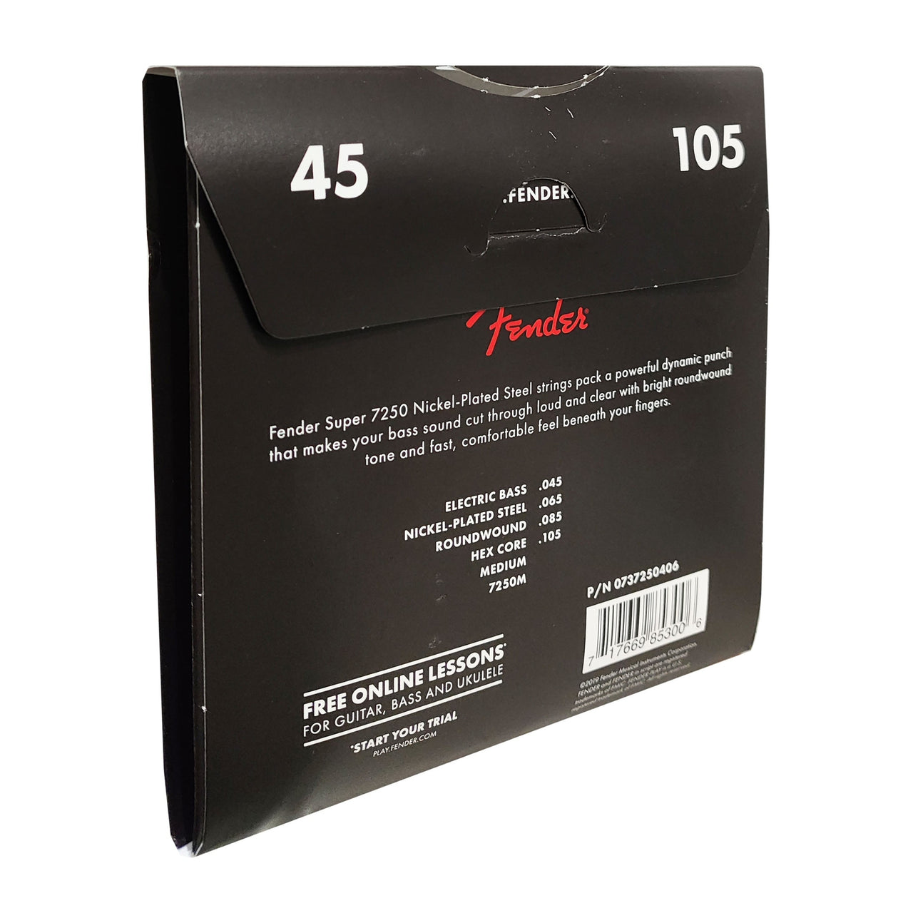 Juego De Cuerdas Fender Bajo Eléctrico 4cdas, .45-105, 7250m, 0737250406